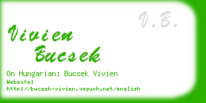 vivien bucsek business card